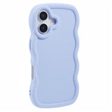 EIDERWOOD iPhone 16 Fleksibelt Plastik Wavy Mobil Cover - Lilla