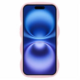 EIDERWOOD iPhone 16 Fleksibelt Plastik Wavy Mobil Cover - Lyserød