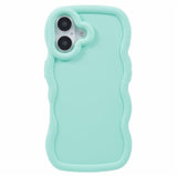 EIDERWOOD iPhone 16 Fleksibelt Plastik Wavy Mobil Cover - Blå