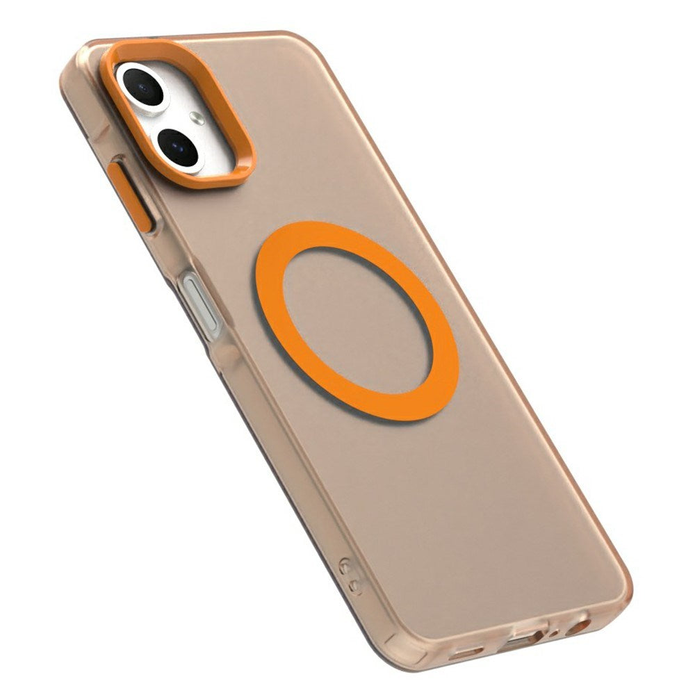 EIDERWOOD Samsung Galaxy A06 Hybrid Plast Mobil Cover - MagSafe Kompatibel - Gennemsigtig / Orange