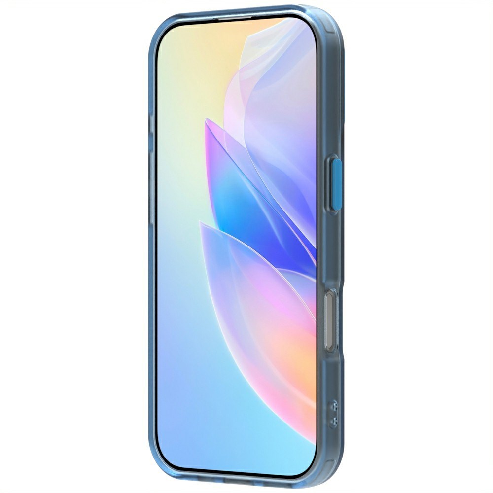 EIDERWOOD iPhone 16 Pro Hybrid Plastic Mobildeksel - MagSafe-kompatibel - Gjennomsiktig / Blå