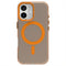 EIDERWOOD iPhone 16 Hybrid Plast Mobil Cover - MagSafe Kompatibel - Gennemsigtig / Orange