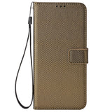 Motorola Edge 50 Neo (5G)/Moto S50 (5G)/ThinkPhone 25 (5G) - EIDERWOOD Vegan Leather Flip Cover m. Diamanttekstur - brun