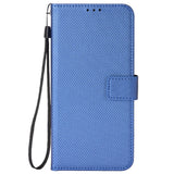Motorola Edge 50 Neo (5G)/Moto S50 (5G)/ThinkPhone 25 (5G) - EIDERWOOD Vegan Leather Flip Cover m. Diamanttekstur - blå