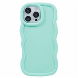 EIDERWOOD iPhone 16 Pro Max Fleksibelt Plastik Wavy Mobil Cover - Blå