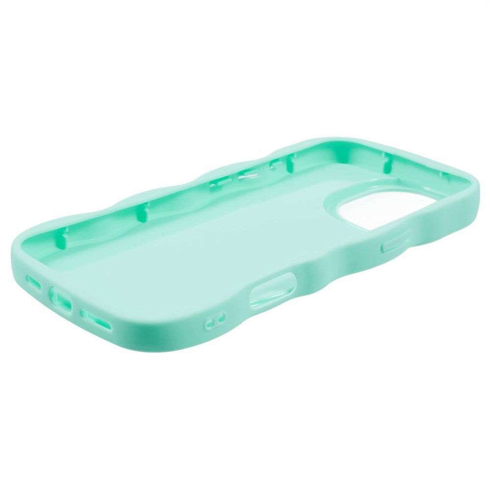 EIDERWOOD iPhone 16 Pro Max Fleksibelt Plastik Wavy Mobil Cover - Blå
