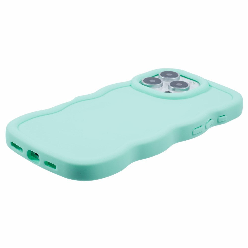 EIDERWOOD iPhone 16 Pro Max Fleksibelt Plastik Wavy Mobil Cover - Blå