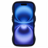 EIDERWOOD iPhone 16 Plus Fleksibelt Plastik Wavy Mobil Cover - Sort