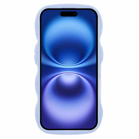 EIDERWOOD iPhone 16 Plus Fleksibelt Plastik Wavy Mobil Cover - Lilla