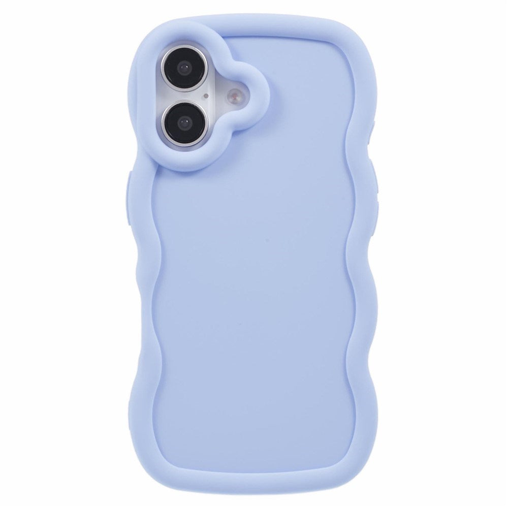 EIDERWOOD iPhone 16 Plus Fleksibelt Plastik Wavy Mobil Cover - Lilla