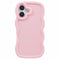EIDERWOOD iPhone 16 Plus Fleksibelt Plastik Wavy Mobil Cover - Lyserød
