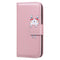 iPhone 16 Pro Kunstlæder Flip Cover m. Figur & Ståfunktion - Lyserød