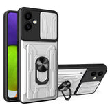 EIDERWOOD Samsung Galaxy A06 Magnetic Hybrid Craftsman Cover m. Stativ / Cam Slider / Kortholder - Svart / Hvit