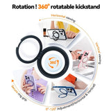 TORRAS - iPhone 16 Pro - Hybrid Plastik Cover m. Roterbar Kickstand Ring - MagSafe Kompatibel - Gennemsigtig / Lilla