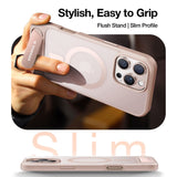 Torras iPhone 16 Pro Hybrid Bakdeksel m. Ståfunksjon - MagSafe-kompatibel - Rose Gold