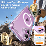 Torras iPhone 16 Hybrid Bakdeksel m. Stativfunksjon - MagSafe-kompatibel - Gjennomsiktig