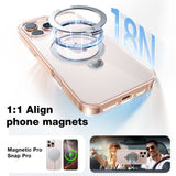 Torras iPhone 16 Pro Hybrid Plastic Bakdeksel m. Stativfunksjon - MagSafe-kompatibel - Gjennomsiktig