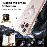 Torras iPhone 16 Pro Hybrid Plastic Bakdeksel m. Stativfunksjon - MagSafe-kompatibel - Gjennomsiktig