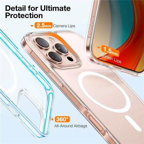 Torras iPhone 16 Pro Max fleksibelt plastdeksel - MagSafe-kompatibelt - Gjennomsiktig