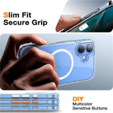 Torras iPhone 16 fleksibelt plastdeksel - MagSafe-kompatibelt - Gjennomsiktig