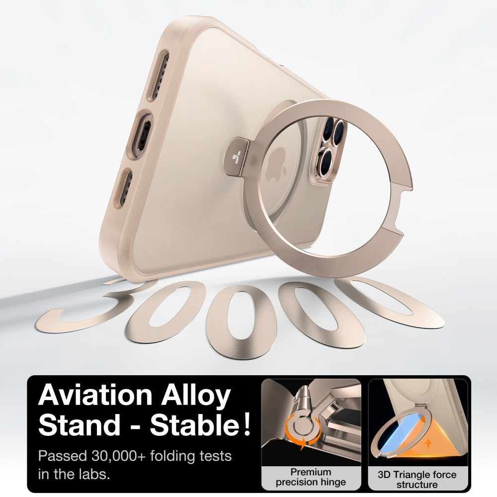 TORRAS Guardian Ostand Series iPhone 16 Pro Max-deksel med MagSafe og Kickstand - Gull