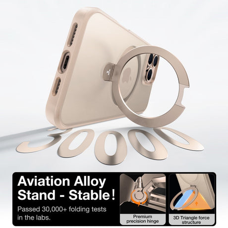 TORRAS Guardian Ostand Series iPhone 16 Pro Max-deksel med MagSafe og Kickstand - Gull