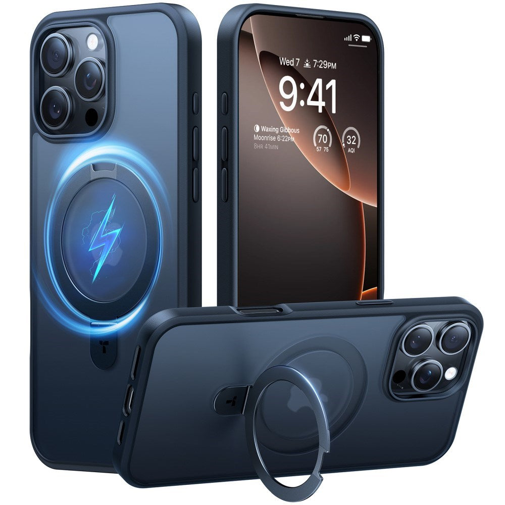 TORRAS Guardian Ostand Series iPhone 16 Pro-deksel med MagSafe og Kickstand - Svart