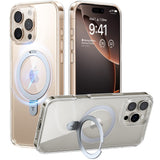 TORRAS - iPhone 16 Pro - Guardian Ostand Series Cover m. Kickstand - MagSafe Kompatibel - Gennemsigtig