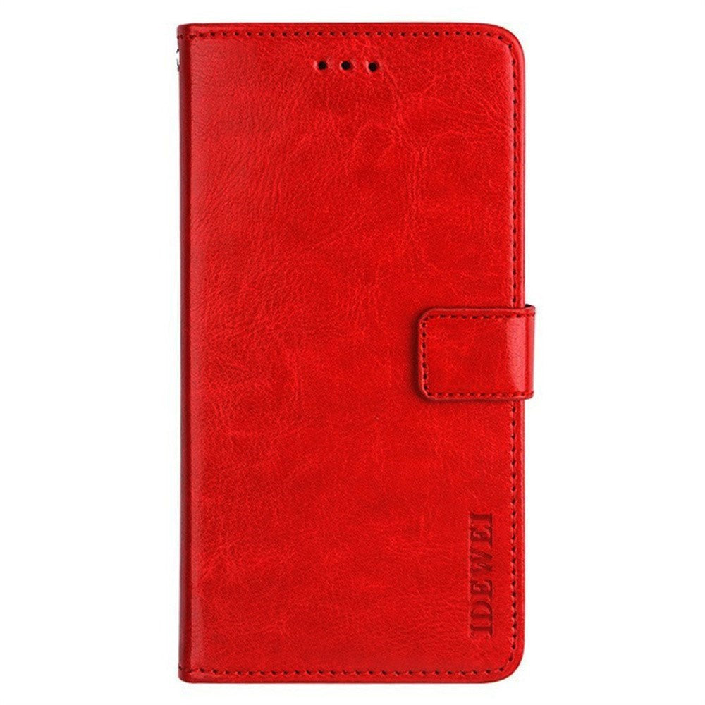 EIDERWOOD iPhone 16 Pro Max Kunstlæder Flip Case m. Indbygget Pung & Ståfunktion - Rød