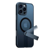 iPhone 16 Pro Max - TORRAS fleksibelt plastdeksel m. Roterende støtteben - MagSafe-kompatibel - Svart