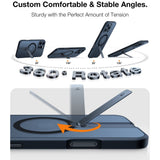 iPhone 16 Pro - TORRAS fleksibelt plastdeksel m. Roterende Kickstand - MagSafe-kompatibel - Svart