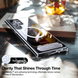 Samsung Galaxy S24 Ultra - TORRAS Hybrid Deksel m. Stativ - MagSafe-kompatibel - Gjennomsiktig