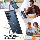 TORRAS Guardian Ostand Series Samsung Galaxy S24 Ultra Cover med Kickstand - MagSafe-kompatibel - Svart