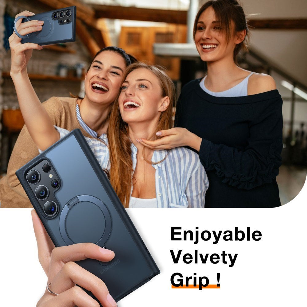 TORRAS Guardian Ostand Series Samsung Galaxy S24 Ultra Cover med Kickstand - MagSafe-kompatibel - Svart