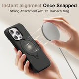 iPhone 16 Pro Max - TORRAS fleksibelt plastdeksel m. Ring Stativ - Svart