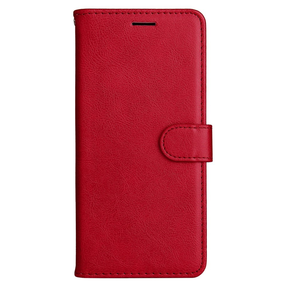 Oppo A60 / A40m / A40 - EIDERWOOD Faux Leather Flip Cover m. Stropp - Rød