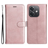 Oppo A60 / A40m / A40 - EIDERWOOD Kunstlæder Flip Cover m. Strop - Rose Gold