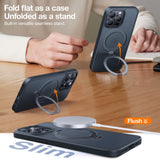 TORRAS - iPhone 15 Pro - Hybrid Plastik Cover m. Ståfunktion - MagSafe Kompatibel - Sort