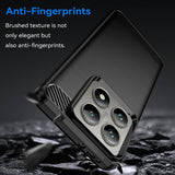 EIDERWOOD Xiaomi 14t/14T Pro-deksel - Karbonfibertekstur - Svart