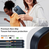 TORRAS - iPhone 15 Pro - Hybrid Plastik Cover m. Kickstand - MagSafe Kompatibel - Sort