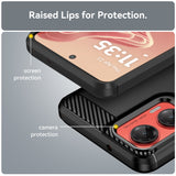 EIDERWOOD Motorola Moto G35 5G Cover m. Carbon Fiber Texture - Sort