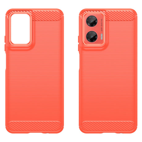 EIDERWOOD Motorola Moto G35 5G Cover m. Carbon Fiber Texture - Rød