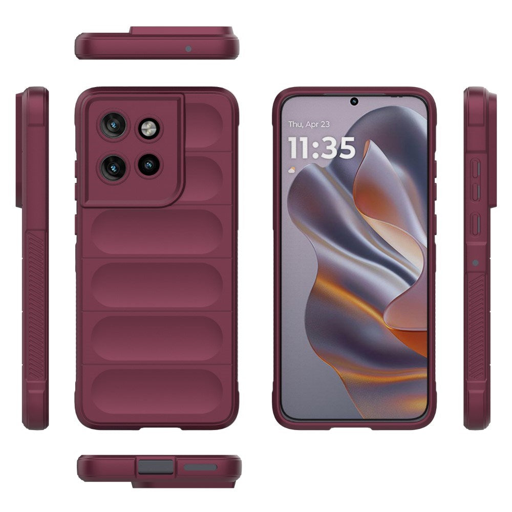 EIDERWOOD XMotorola Edge 50 Neo / ThinkPhone 25 Fleksibelt Plastik Bagside Cover - Rød