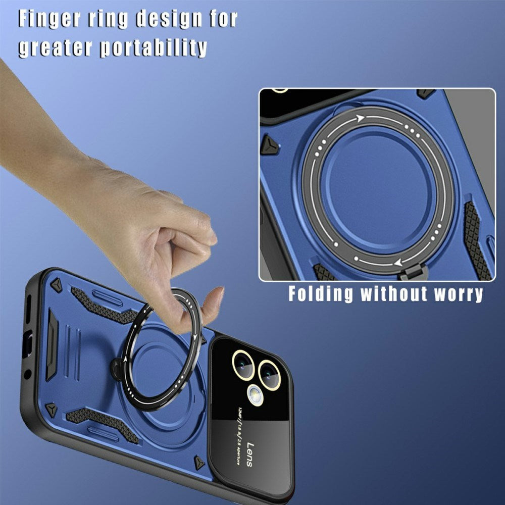 Samsung Galaxy A06 - EIDERWOOD Hybrid Craftsman Cover m. Roterende støtteben - MagSafe-kompatibel - Rød