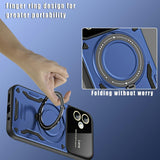 Samsung Galaxy A06 - EIDERWOOD Hybrid Craftsman Cover m. Roterende støtteben - MagSafe-kompatibel - Rød