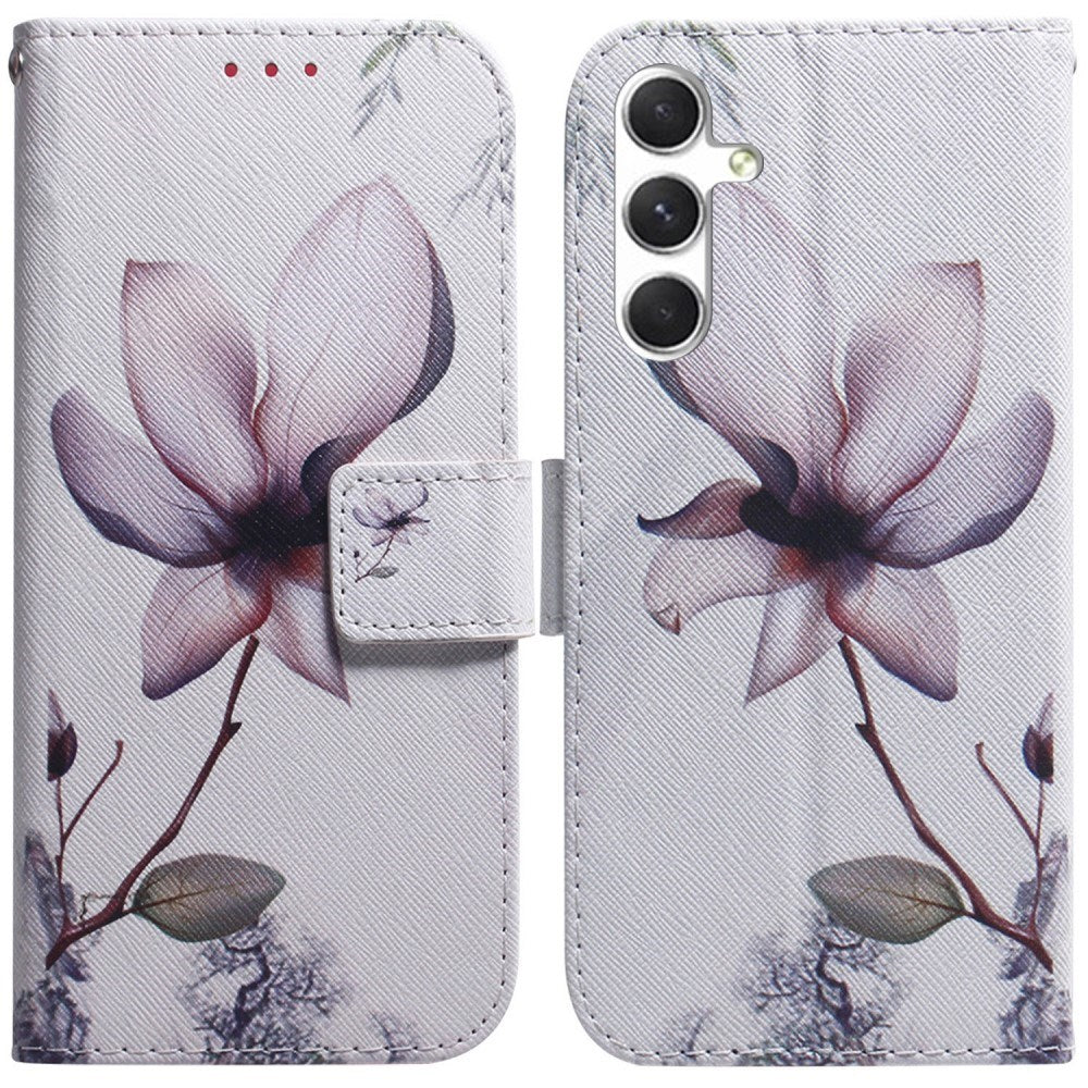 Samsung Galaxy S25 - EIDERWOOD Kunstlæder Flip Case m. Motiv - Blomst