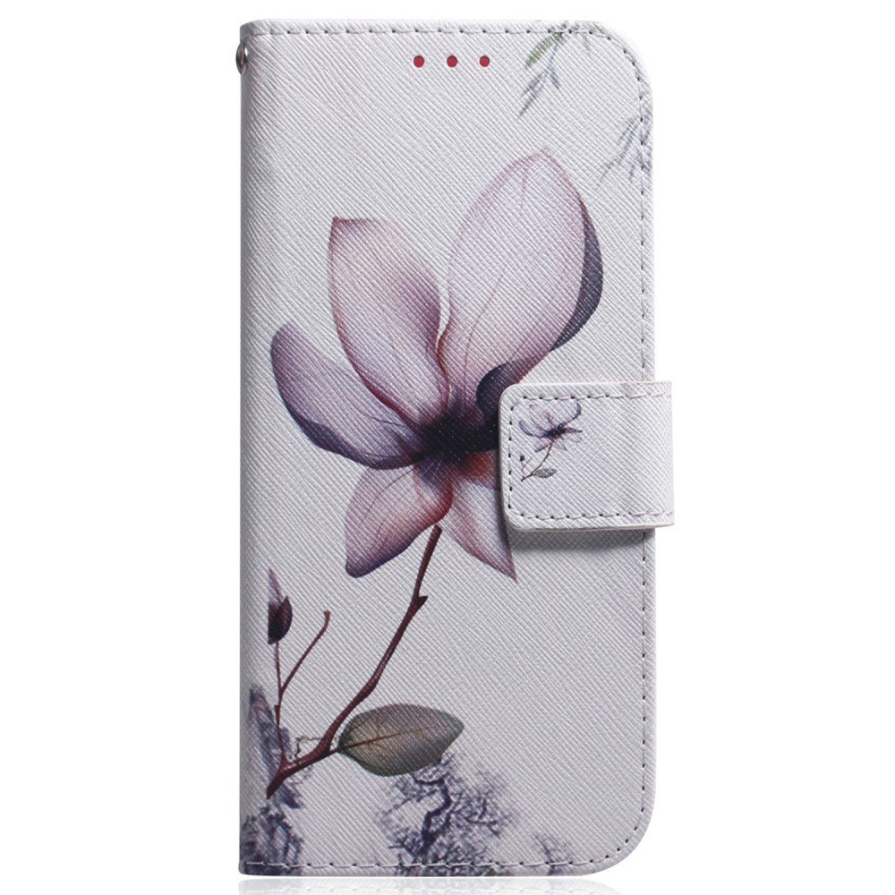 Samsung Galaxy S25 - EIDERWOOD Kunstlæder Flip Case m. Motiv - Blomst