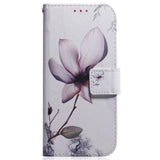 Samsung Galaxy S25 - EIDERWOOD Kunstlæder Flip Case m. Motiv - Blomst