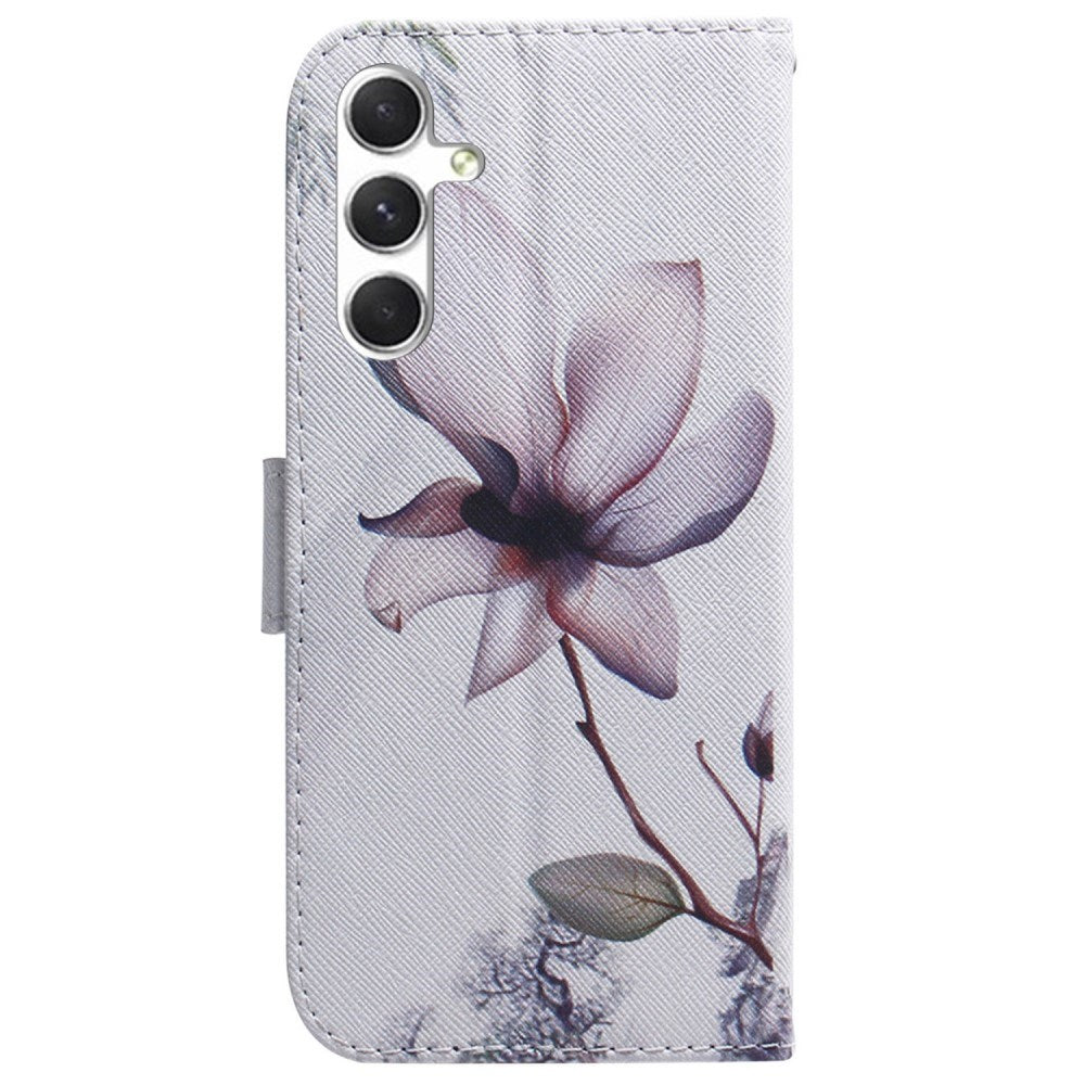 Samsung Galaxy S25 - EIDERWOOD Kunstlæder Flip Case m. Motiv - Blomst