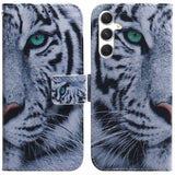 Samsung Galaxy S25 - EIDERWOOD Kunstlæder Flip Case m. Motiv - Tiger